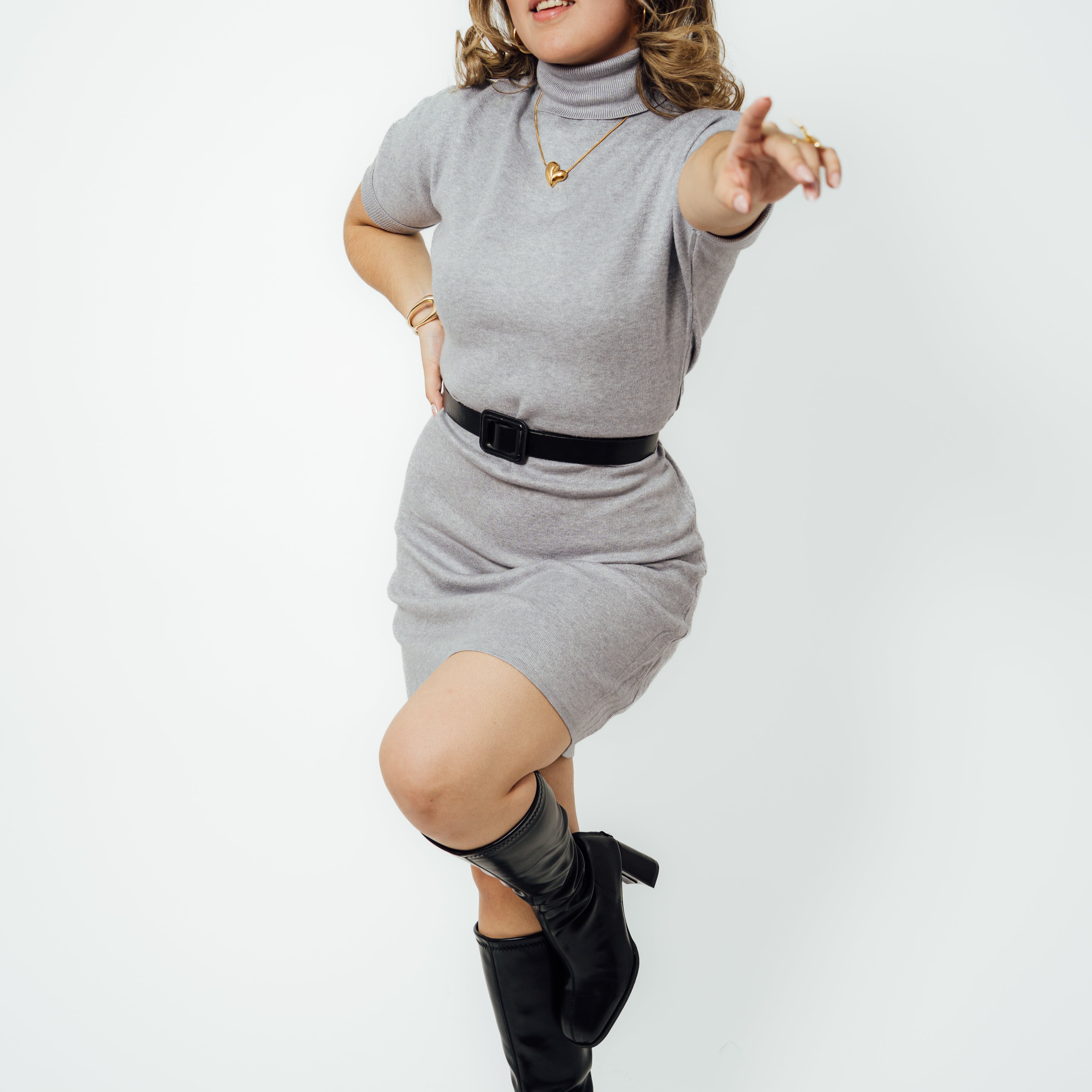 Vestido casual con cinturón