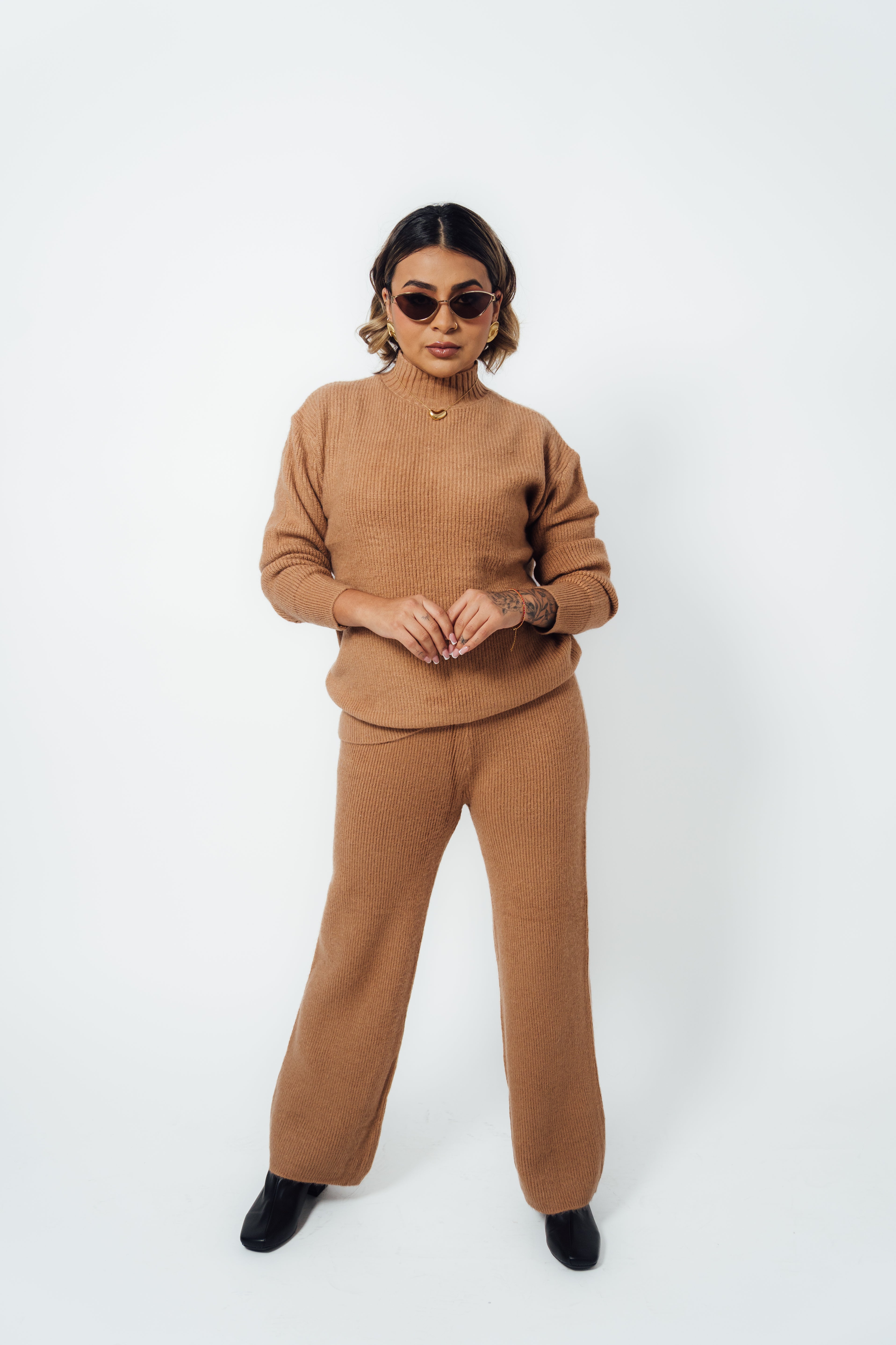 Conjunto de dos piezas de cuello alto