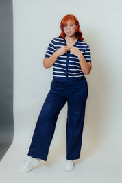 Conjunto de dos piezas con cárdigan manga corta