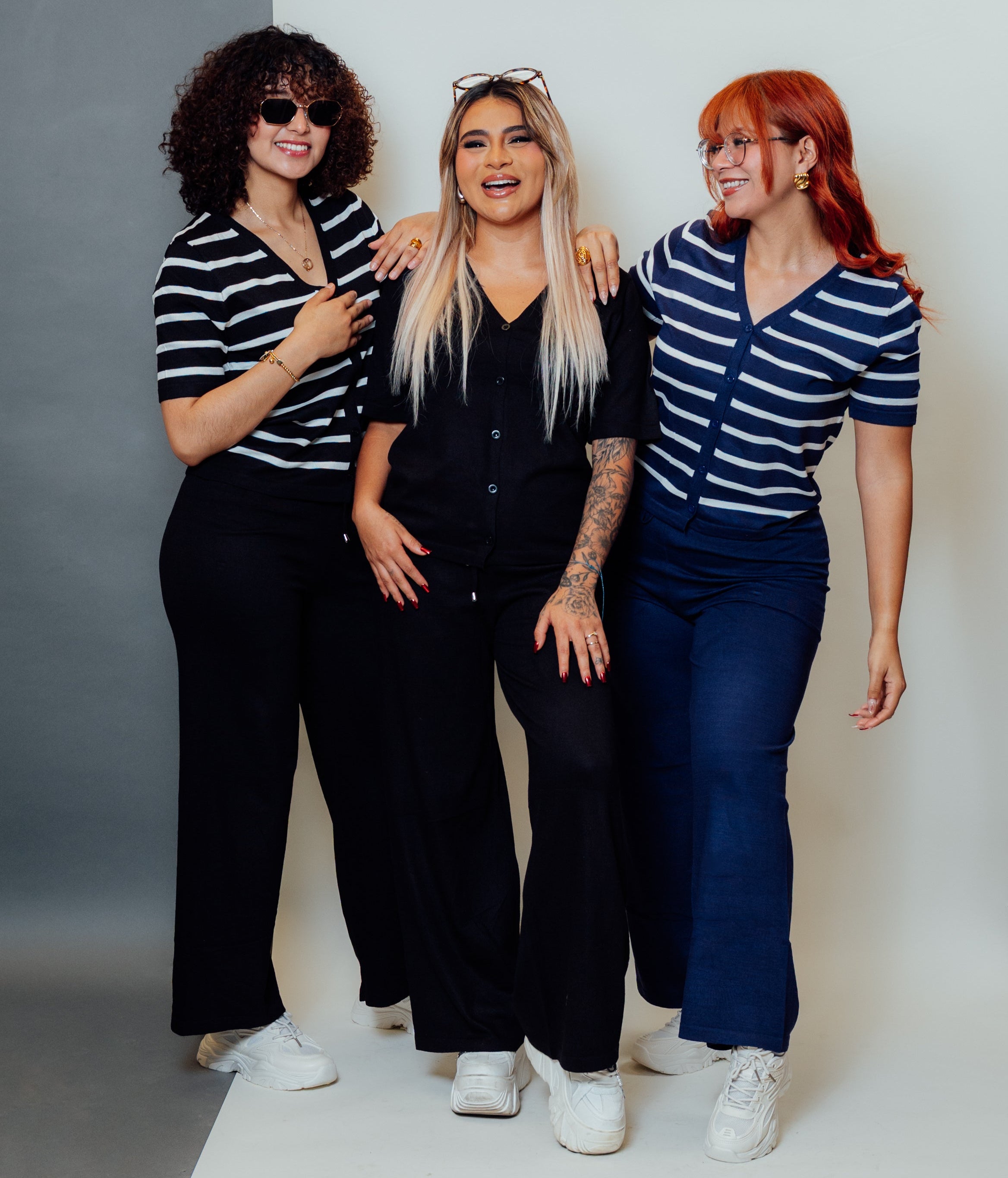 Conjunto de dos piezas con cárdigan manga corta