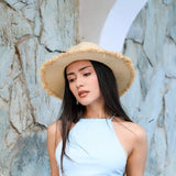 Sombrero playero con moña