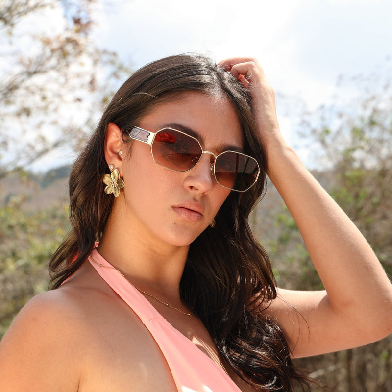 Lentes de sol hexagonales