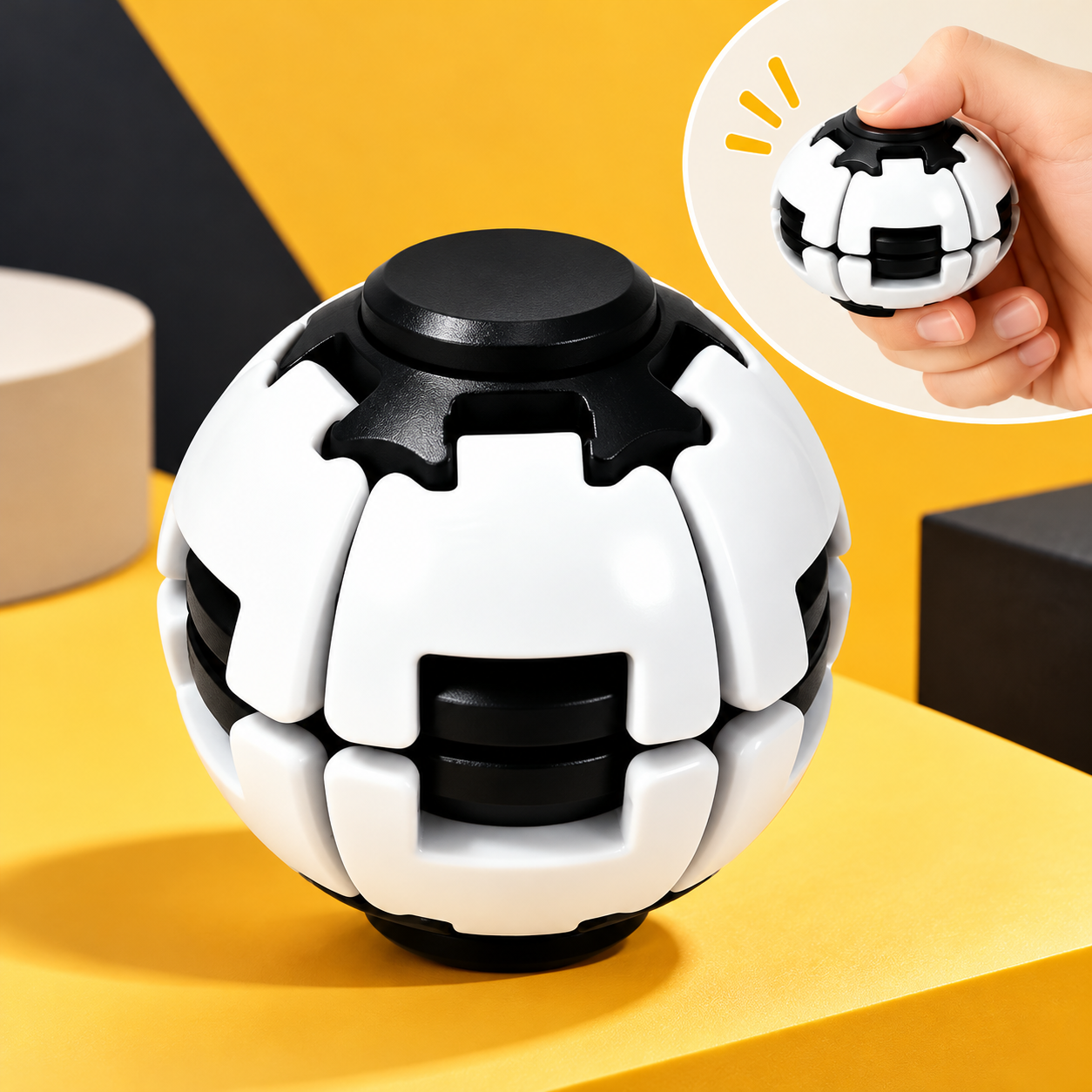 Spinner ball con botón de presión