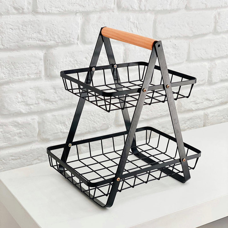 Organizador de frutas de 2 niveles