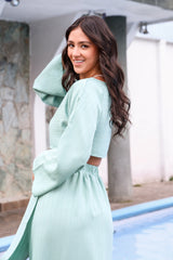 Conjunto de top y falda  con abertura