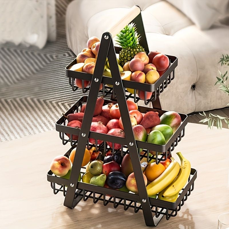 Organizador de frutas de 3 niveles