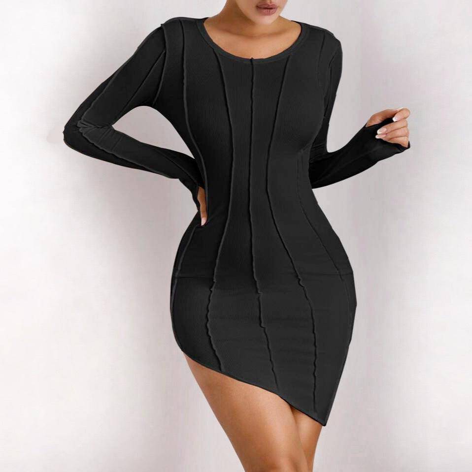 Vestido ajustado corto de manga larga - Dressygt