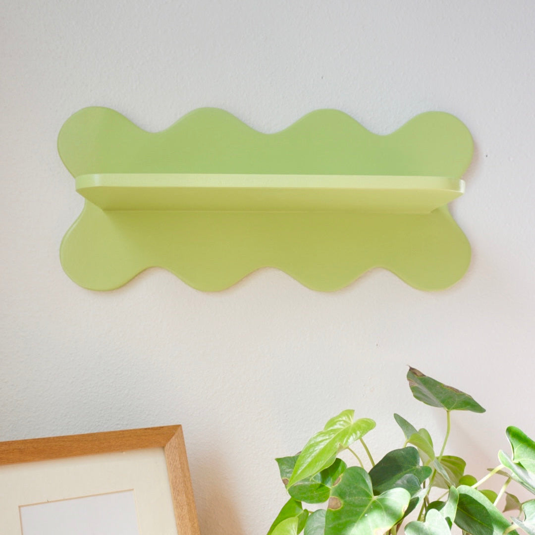Estante de pared ondulado