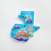 Imán decorativo de Guatemala en relieve