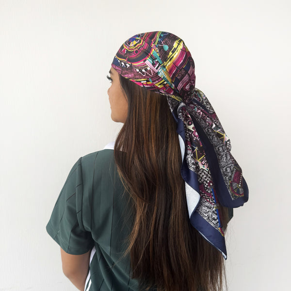 Pañuelo grande con estampado