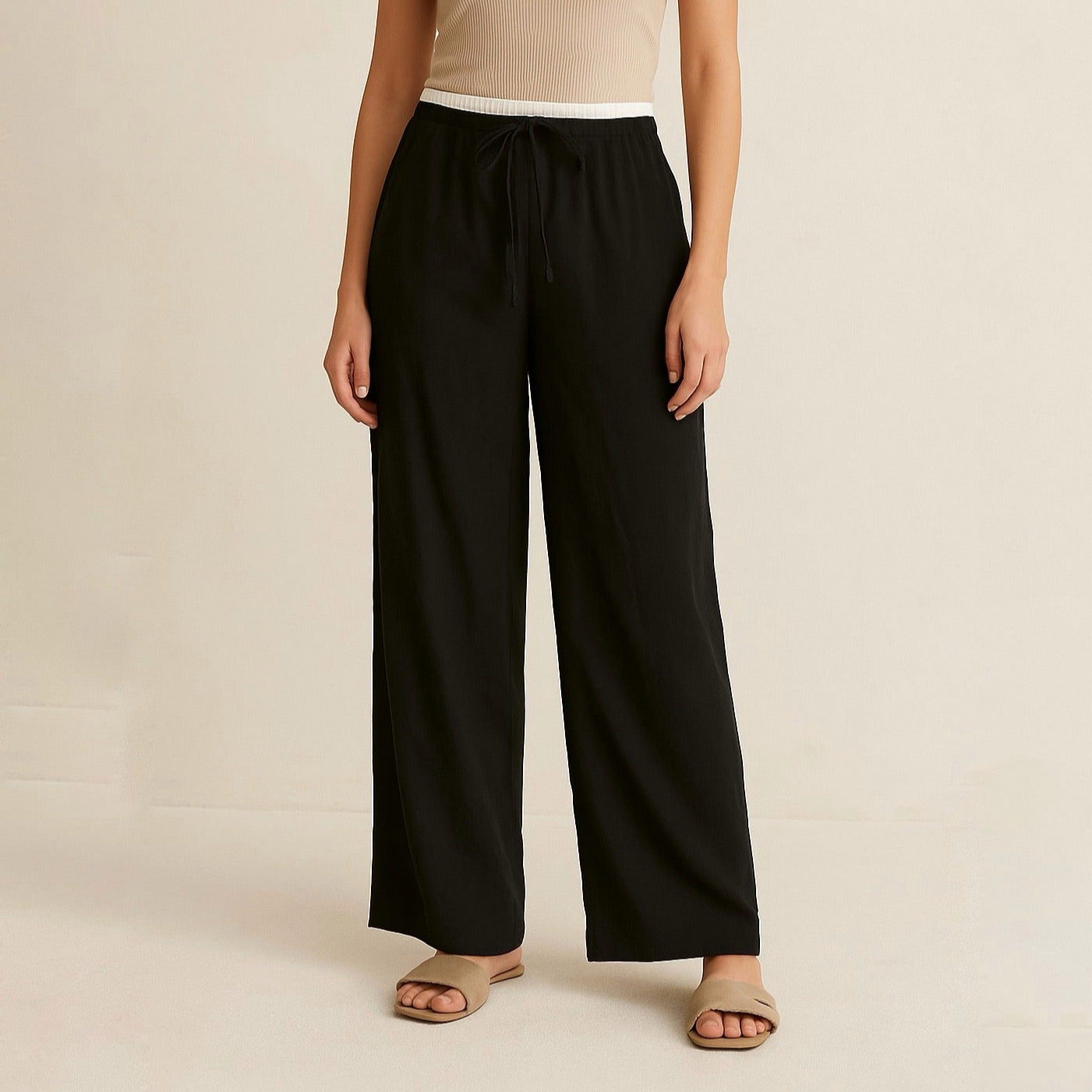 Pantalón palazzo ligero para dama