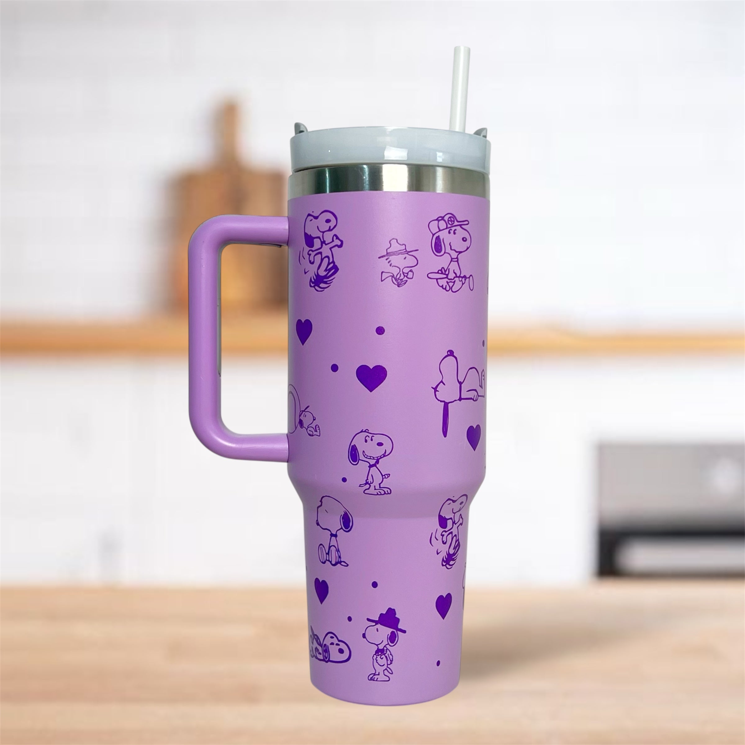 Termo  con diseño de Snoopy