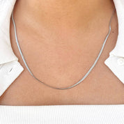 Collar plateado snake