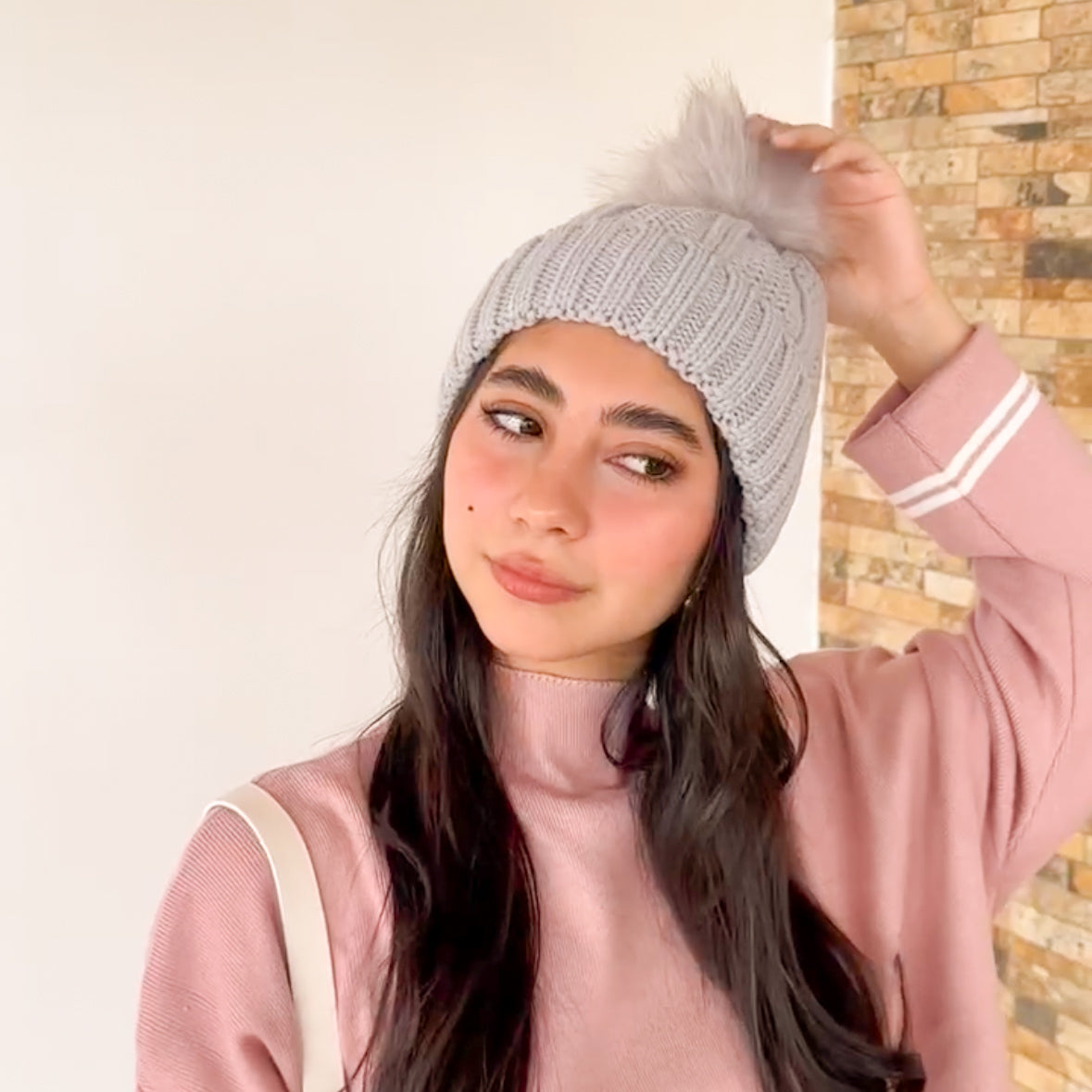 Gorro tejido antifrizz