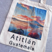 Tote bag con estampado de Atitlán
