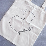 Tote bag con estampado de mapa de Guatemala