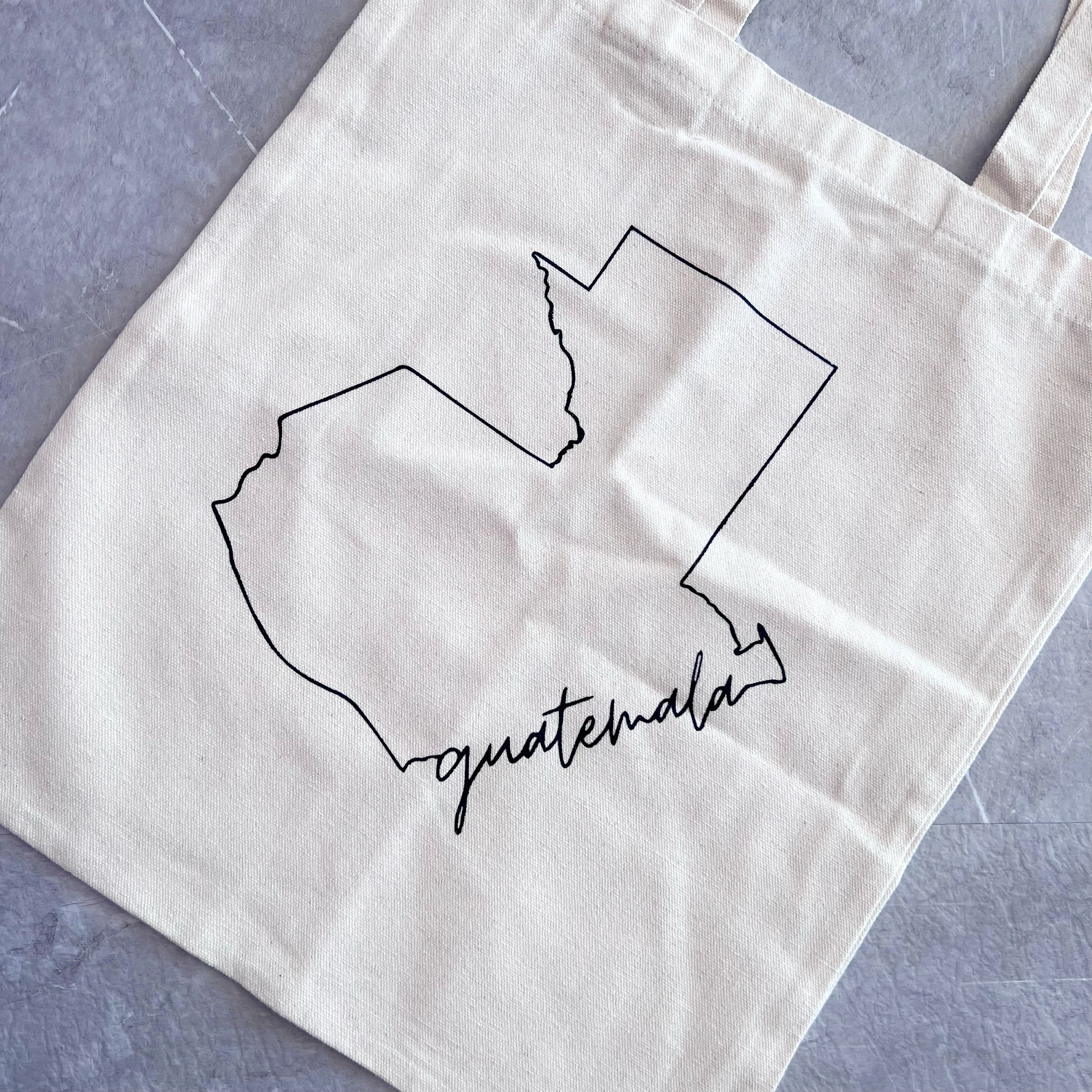 Tote bag con estampado de mapa de Guatemala