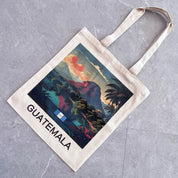 Tote bag con estampado de volcán de Guatemala