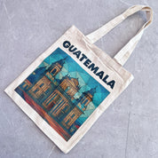 Tote bag con estampado de iglesia de Guatemala