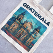 Tote bag con estampado de iglesia de Guatemala