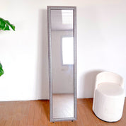 Espejo de piso cuerpo completo con marco texturizado