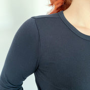 Blusa acanalada manga larga - Dressygt