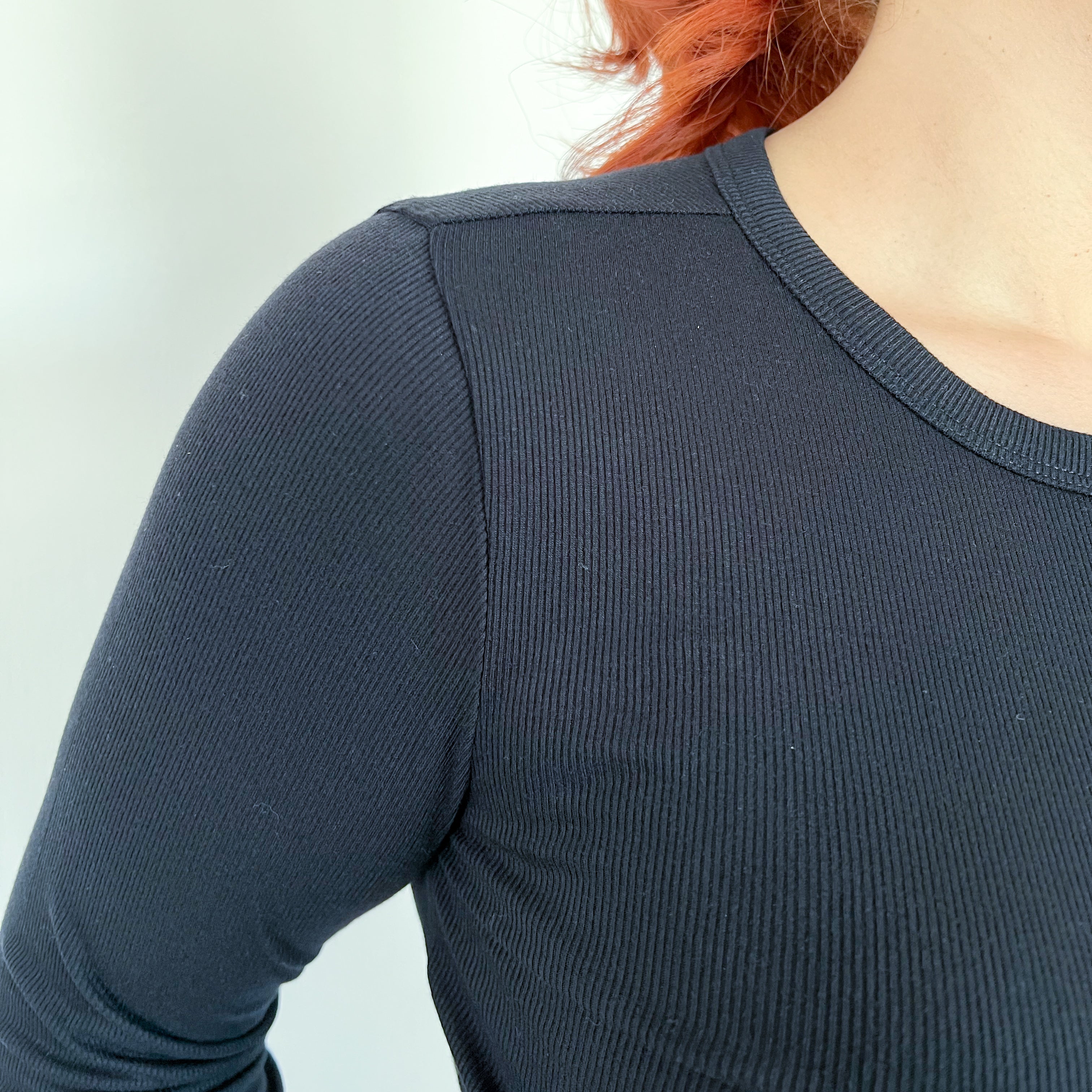 Blusa acanalada manga larga - Dressygt