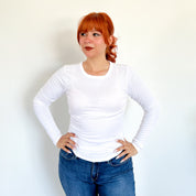 Blusa acanalada manga larga - Dressygt