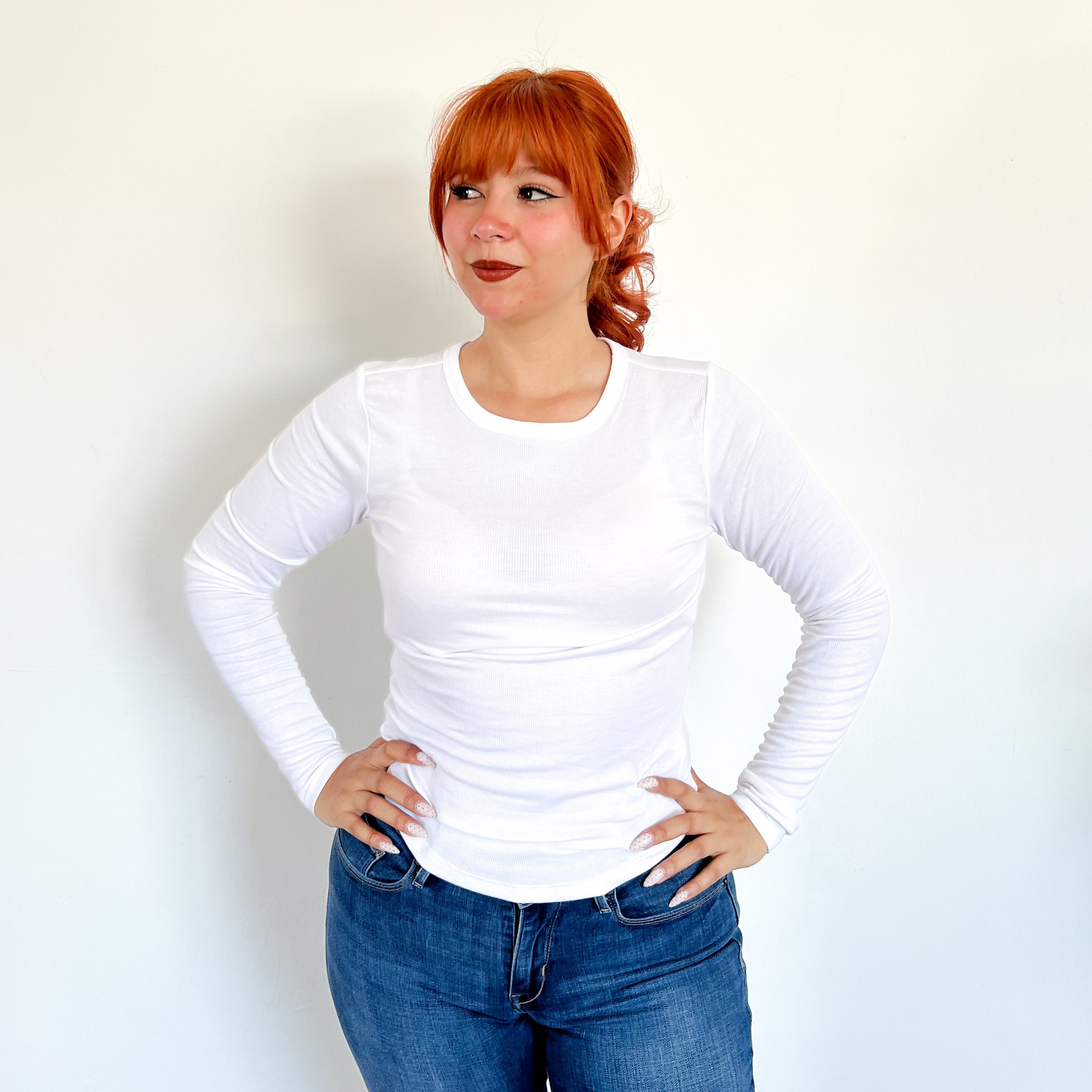Blusa acanalada manga larga - Dressygt