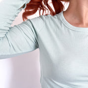 Blusa acanalada manga larga - Dressygt
