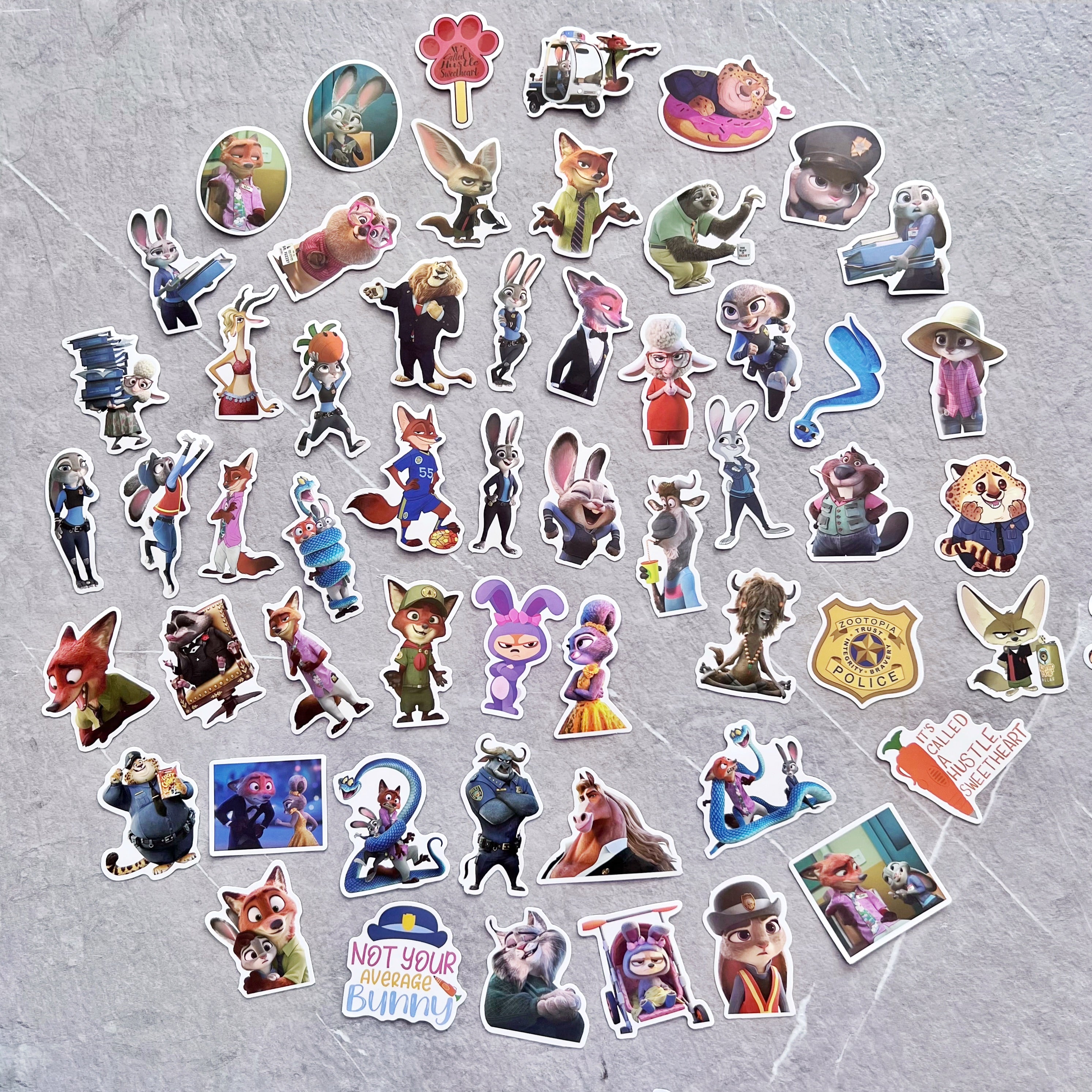 Set de 50 stickers adhesivos decorativos