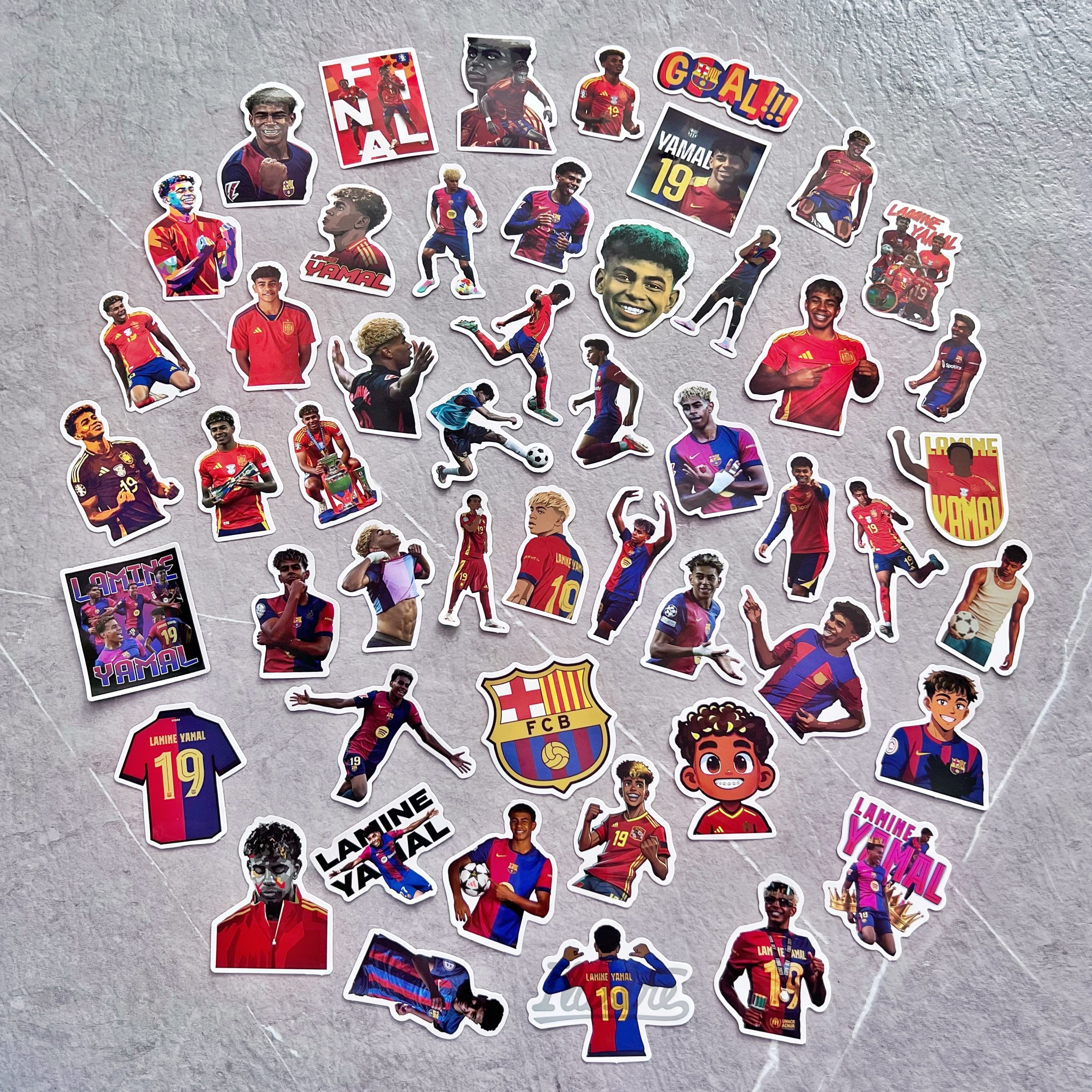 Set de 50 stickers adhesivos decorativos
