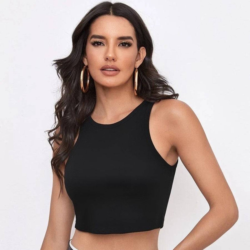 crop top sin mangas