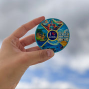 Imán redondo turístico “I Love Guatemala"