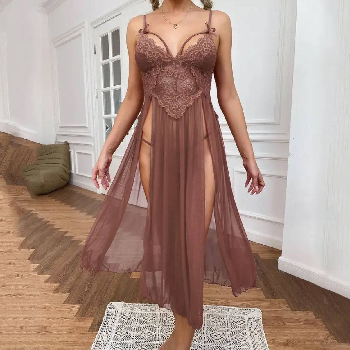 Lencería tipo camisón de encaje - Dressygt