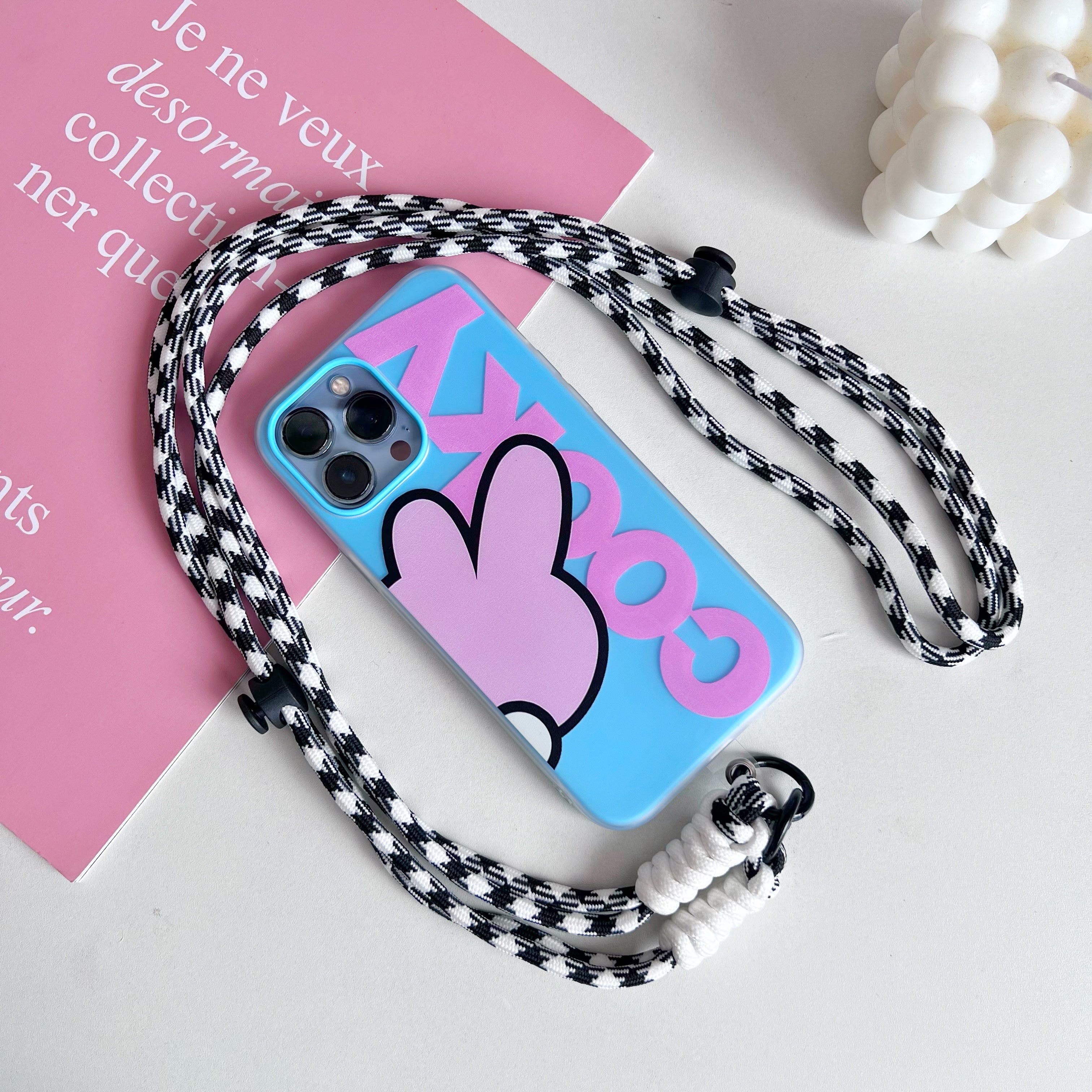 Strap blanco y negro para celular - Dressygt