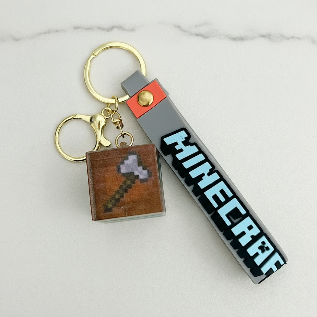 Llavero Minecraft con cubo 3D luminoso - Dressygt