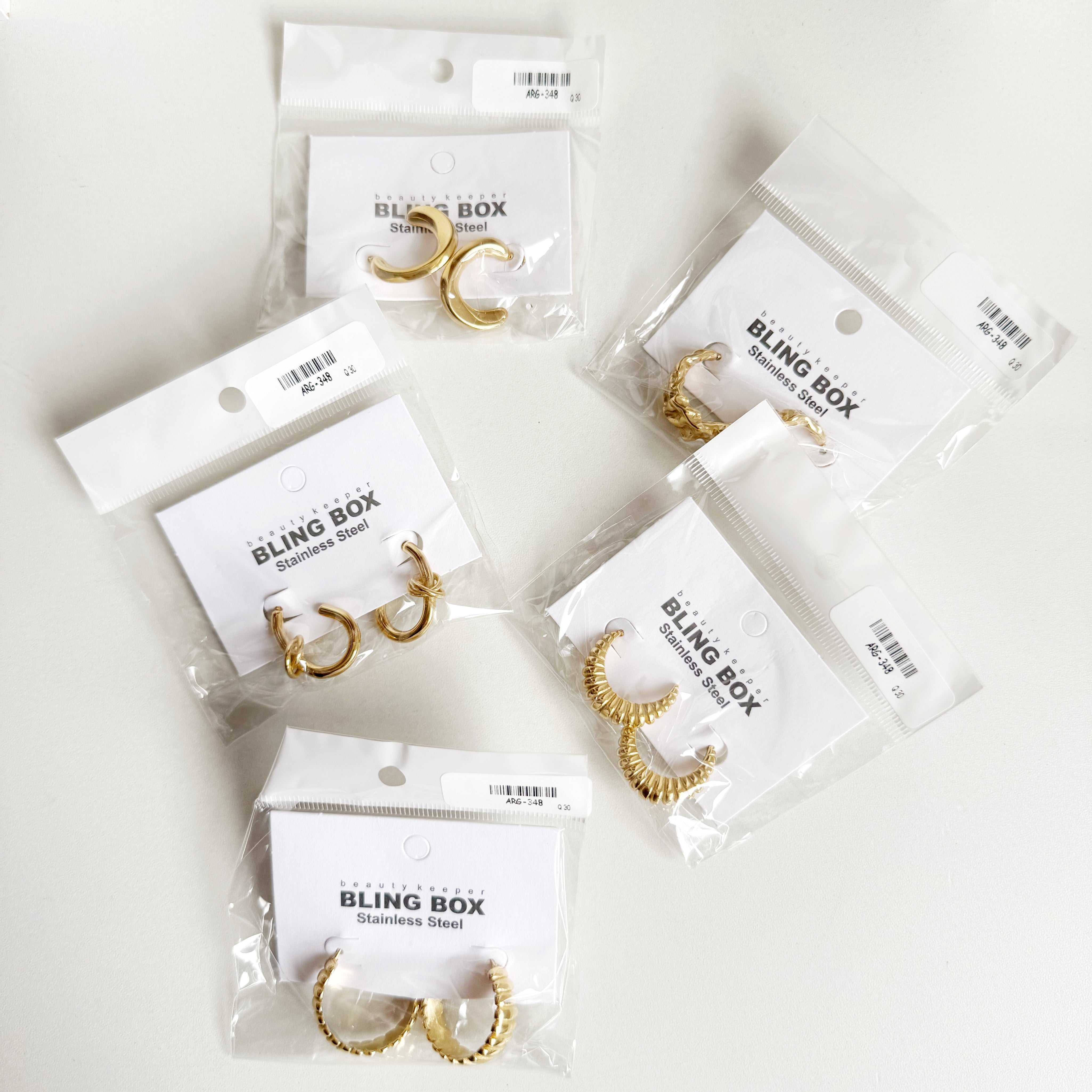 Aretes de argolla dorada - Dressygt