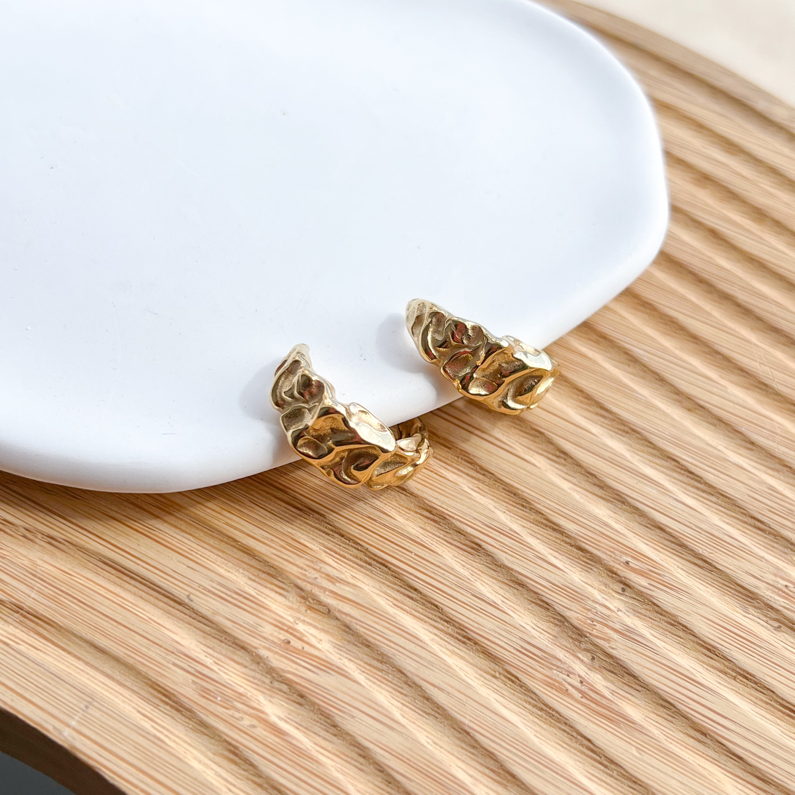 Aretes de argolla dorada estilo aleatorio 5 opciones - Dressygt