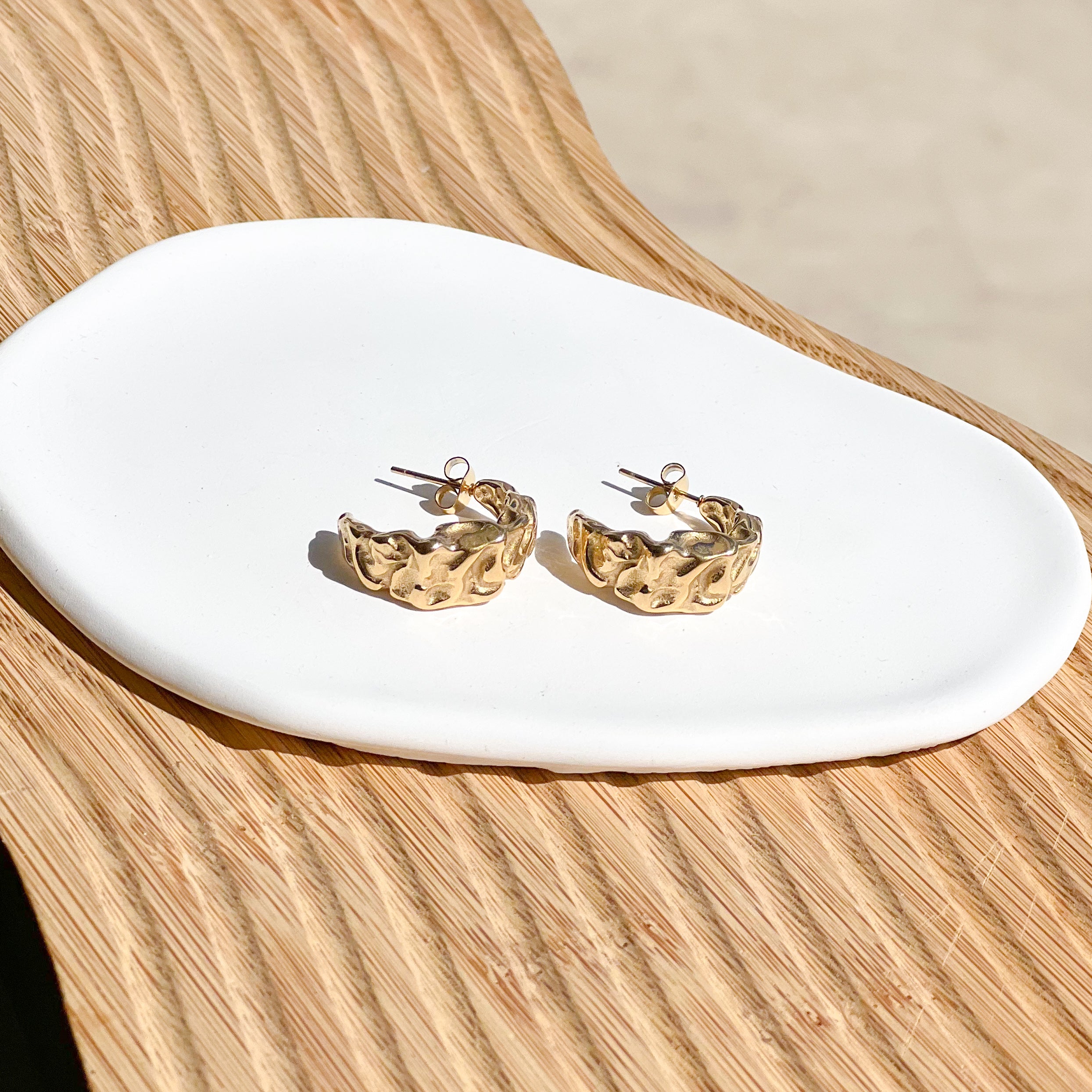 Aretes de argolla dorada estilo aleatorio 5 opciones - Dressygt