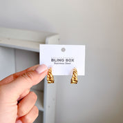 Aretes de argolla dorada estilo aleatorio 5 opciones - Dressygt