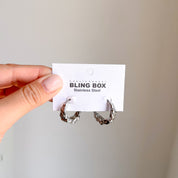 Aretes de argolla plateados estilo aleatorio 5 opciones - Dressygt