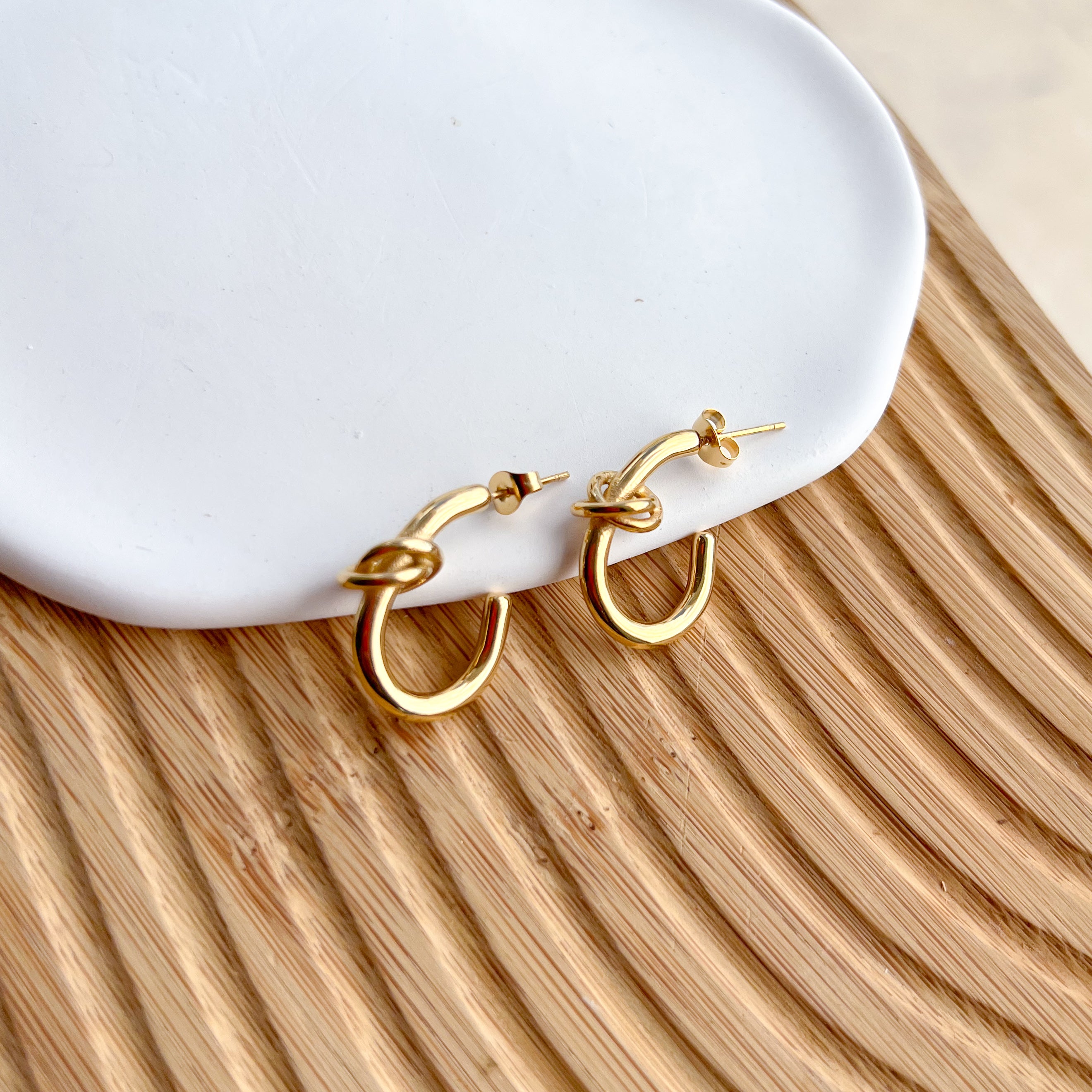 Aretes de argolla dorada estilo aleatorio 5 opciones - Dressygt