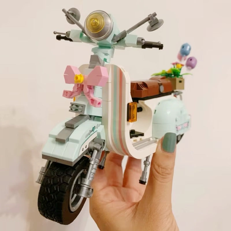 Bloques de construcción con diseño de motocicleta