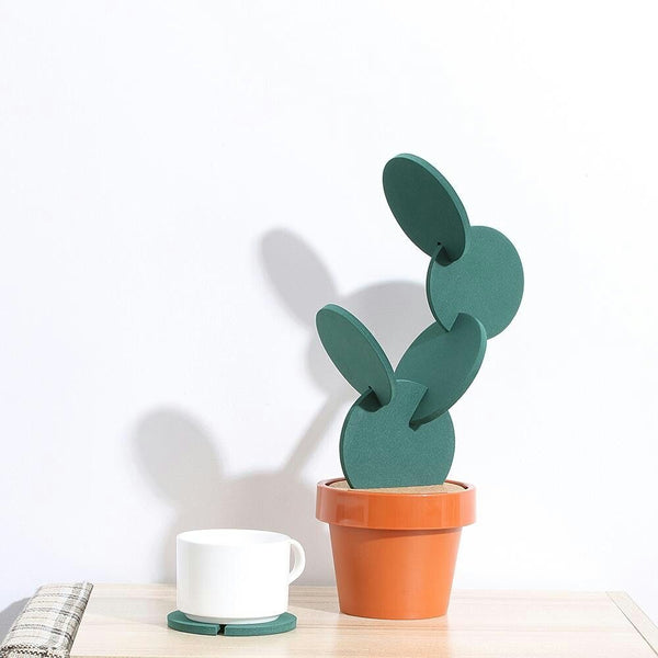 Posavasos con diseño de cactus
