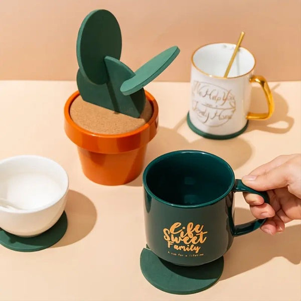 Posavasos con diseño de cactus