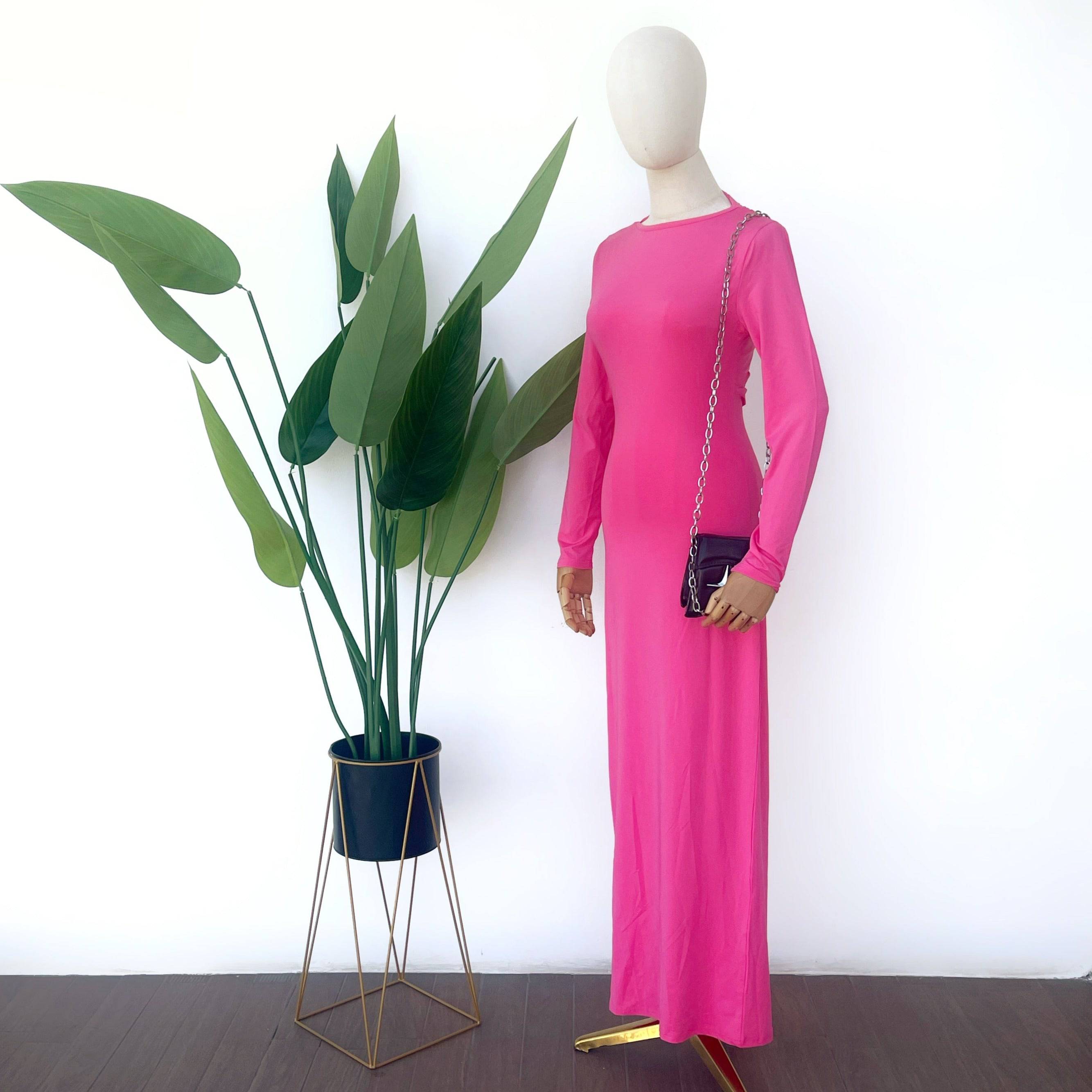 Vestido ajustado de manga larga