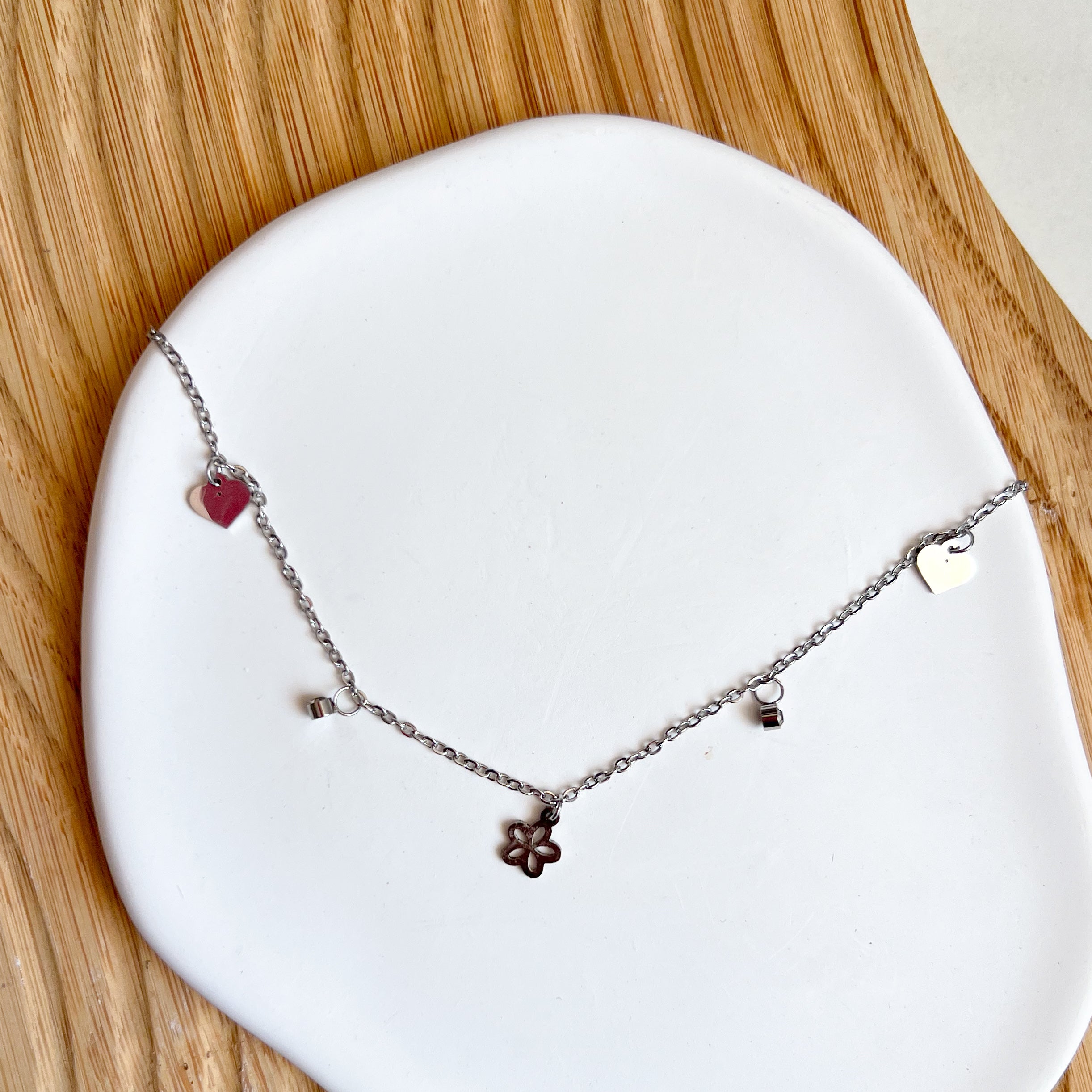 Tobillera plateada 5 diferentes estilo aleatorio - Dressygt
