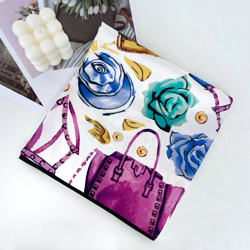 Pañuelo grande con estampado