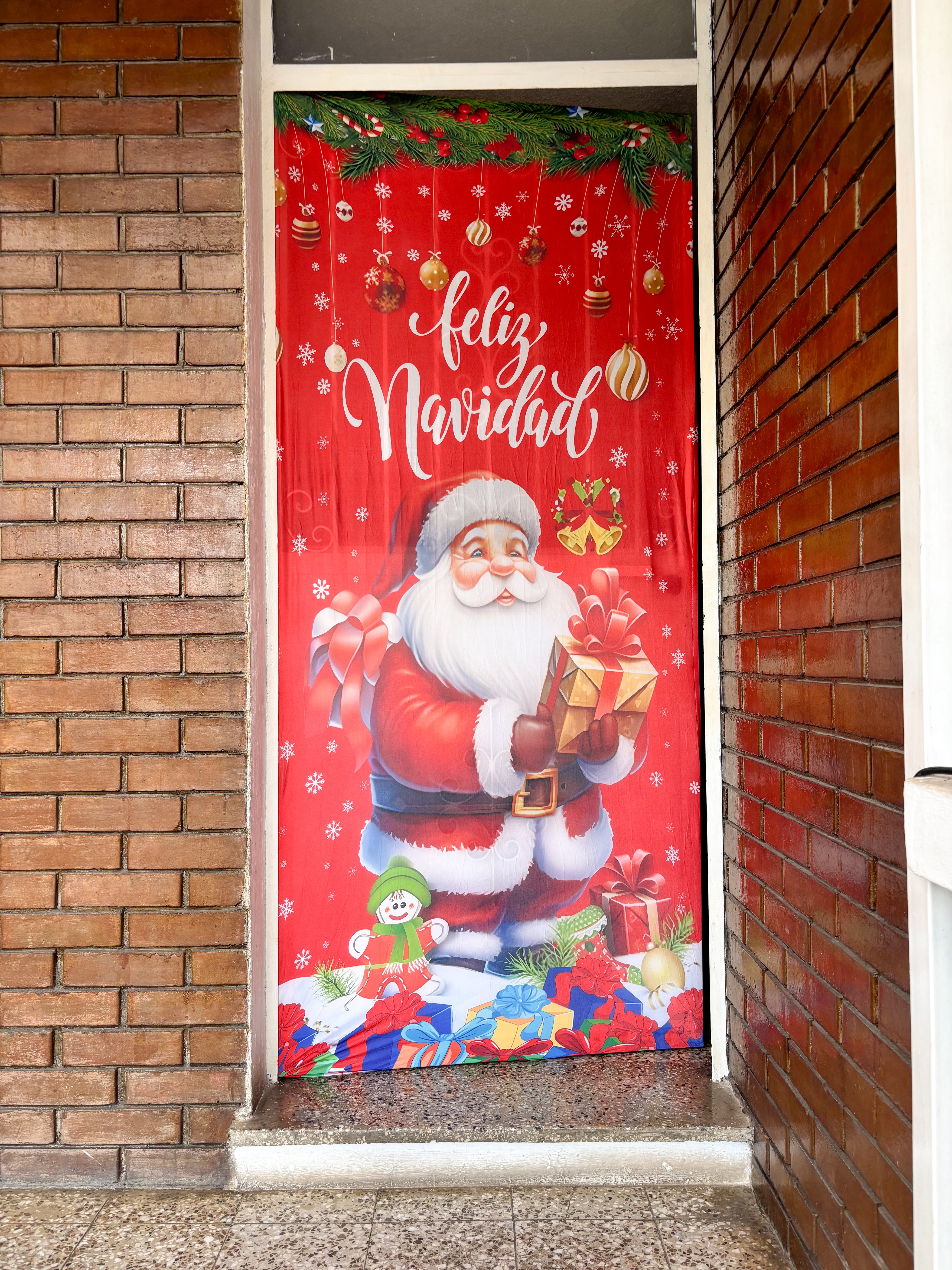 Funda navideña para puerta